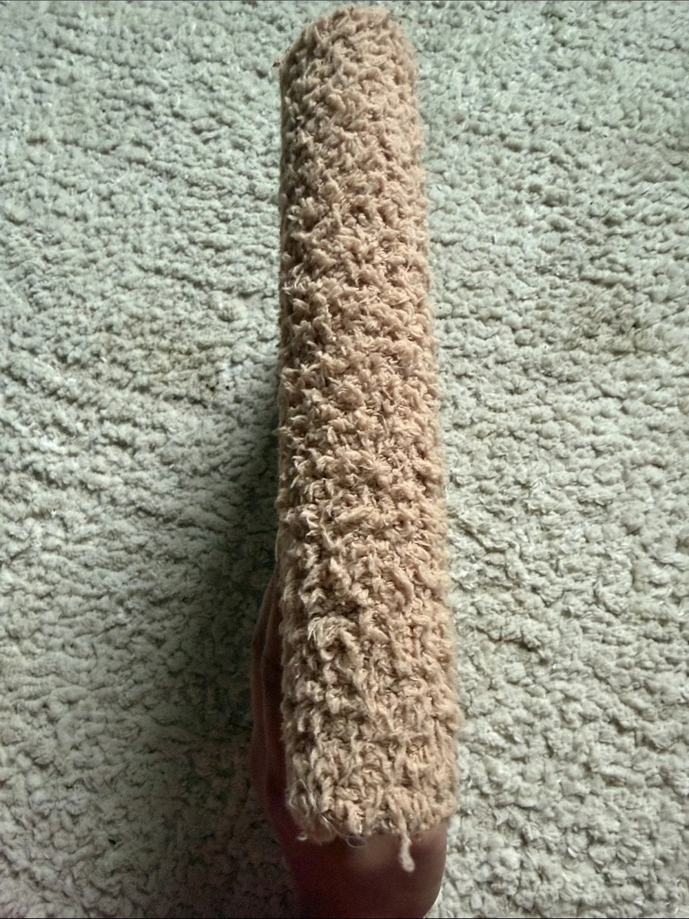 Handmade Cozy Fuzzy Journal Cover with Bow Charm - Taupe